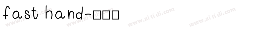 fast hand字体转换